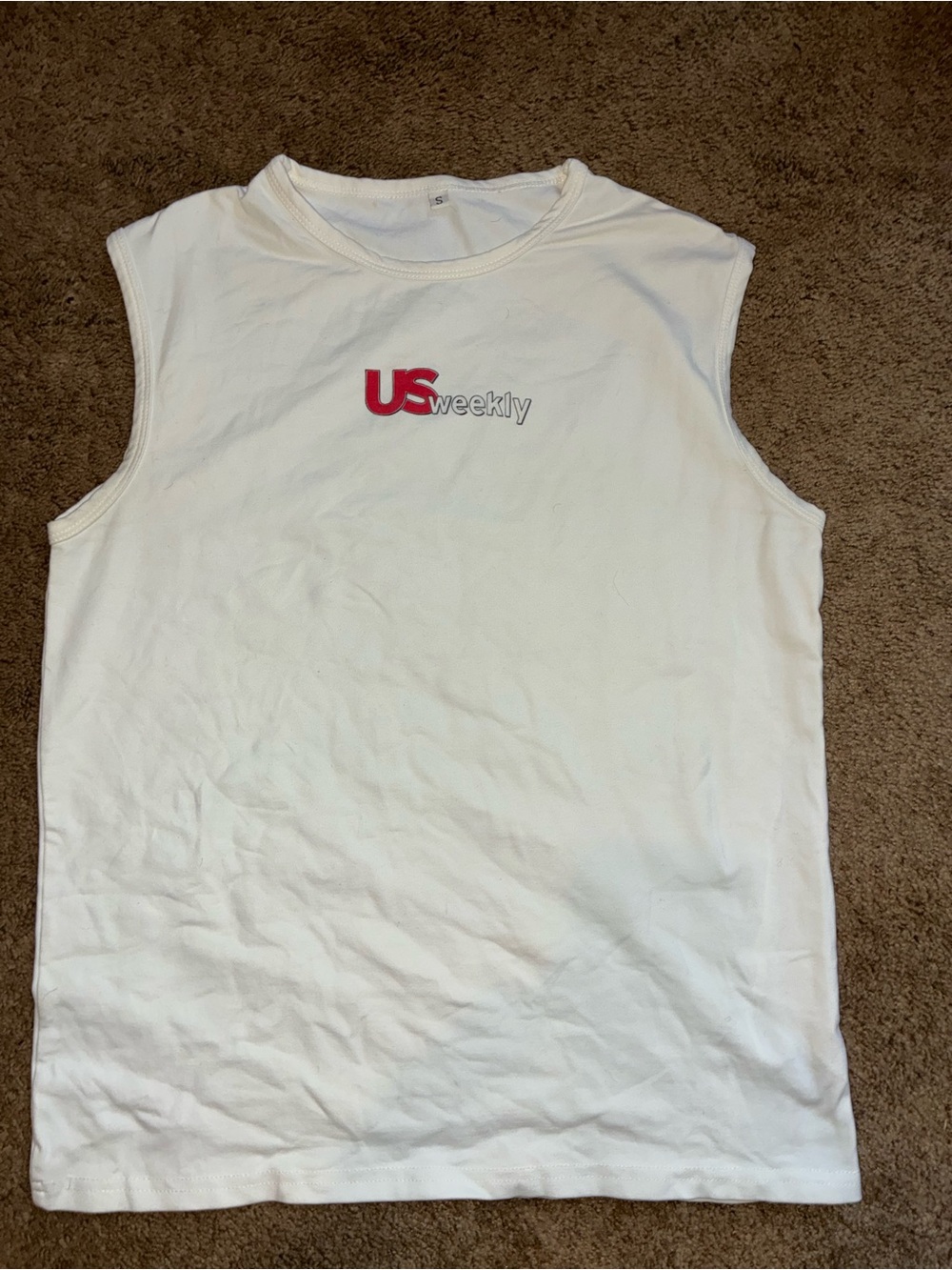White Sleeveless Tank Top